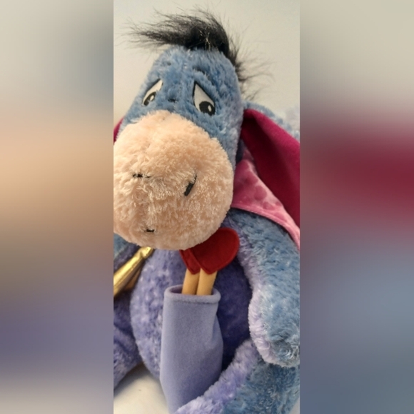 Disney Store Winnie the Pooh and Eeyore Cupid Plush Set Valentine's Day Love - Picture 14 of 16